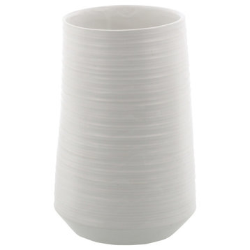 CosmoLiving by Cosmopolitan Set of 2 White Porcelain Contemporary Vase