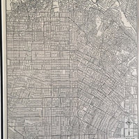 Vintage Los Angeles Map, Framed Original LA Map-Authentic 1940s