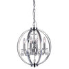 CWI Lighting 5025P16C-4 4 Light Chandeliers with Chrome Finish