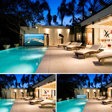 Mid Century Modern Poolside Pop-Up TV