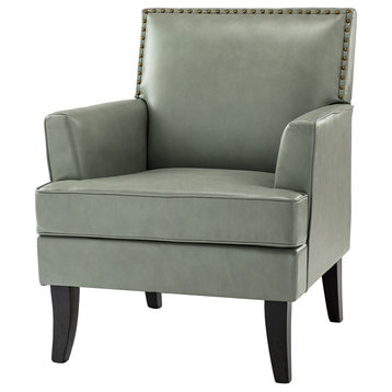 34" Living Room Accent Chair With Arms, Sage
