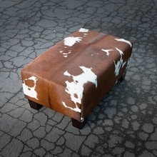 Cowhide Ottoman With Studs Contemporary Living Room Sydney