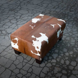 Small Cowhide Footstools - Footstools And Ottomans