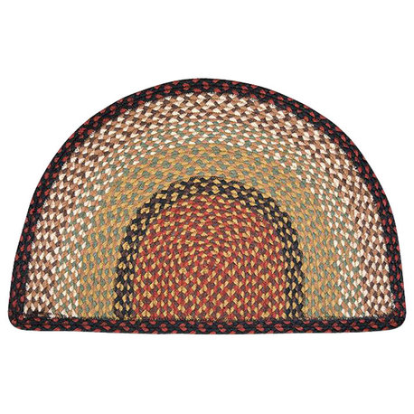 Burgundy/Mustard Small Rug Slice, 18"x29"
