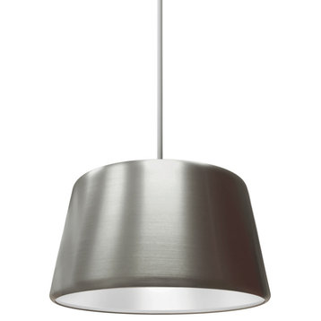 Pillbox 10" Pendant Satin Nickel Interior E26 Socket