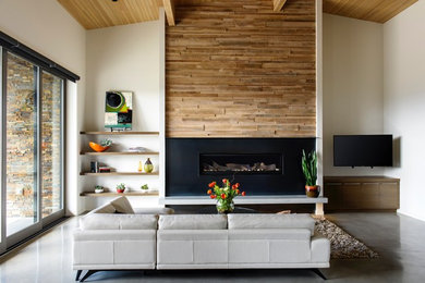 Inspiration for a contemporary living room remodel in Other