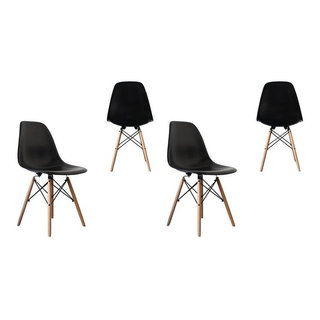 Mid-Century Eiffel Style Kids Dining Chair with Wood Base - (Set of ...