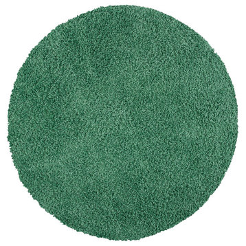 Safavieh Venus Shag Vns520Y Solid Color, Shag Rug, Green, 6'7"x6'7" Round
