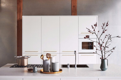 Minimalist kitchen photo in Boston