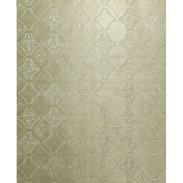 Distressed brass gold metallic lattice damask faux grasscloth textured Wallpaper, 42 Inc X 33 Ft Roll