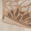 Zinnia Modern Floral Textured Weave Indoor/Outdoor, Brown/Cream, 2x10