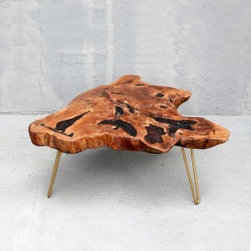 Coffee Table Acacia with Clear Cast Filling - Coffee Tables