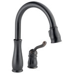 Delta - Delta Leland Single Handle Pull-Down Kitchen Faucet, Venetian Bronze, 978-RB-DST - Delta MagnaTite Docking uses a powerful integrated magnet to pull your faucet spray wand precisely into place and hold it there so it stays docked when not in use. Delta faucets with DIAMOND Seal Technology perform like new for life with a patented design which reduces leak points, is less hassle to install and lasts twice as long as the industry standard*. Kitchen faucets with Touch-Clean  Spray Holes  allow you to easily wipe away calcium and lime build-up with the touch of a finger. You can install with confidence, knowing that Delta faucets are backed by our Lifetime Limited Warranty.  *Industry standard is based on ASME A112.18.1 of 500,000 cycles.
