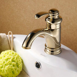 Ti-PVD Single Handle Centerset Bathroom Sink Faucet TP0405G - Bathroom Sink Faucets
