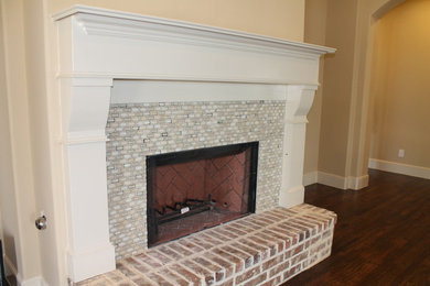 Example of a family room design in Dallas