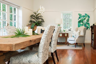 Photo of a beach style dining room in Sydney.