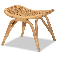 Foot stool in rattan and wicker  Monet Footstool 