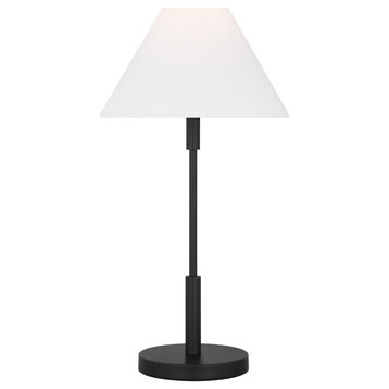 Porteau 1-Light Indoor Table Lamp, Midnight Black