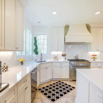 Breathtaking All White Kitchen in Herndon, VA