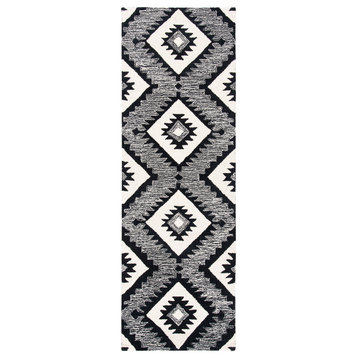 Safavieh Aspen Collection APN813 Rug, Charcoal/Black, 2'3"x7'