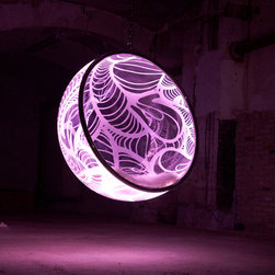 Illuminated Bubble Chairs By Ben Rousseau with INSA artwork - Hanging Chairs