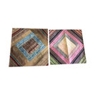 Mogulinterior - Indian Silk Cushion Covers Vintage Sari Border Patchwork Bohemian Pillow Cases - Pillowcases and Shams