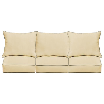 23" x 25" x 5" Deep Seating Sofa Pillow and Cushion Set, Corded