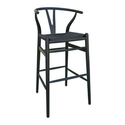 Wishbone Barstool in Black - Bar Stools And Counter Stools