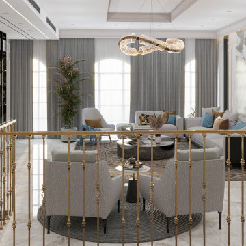 Luxury Contemporary Villa Living Room Design – Dubai, UAE