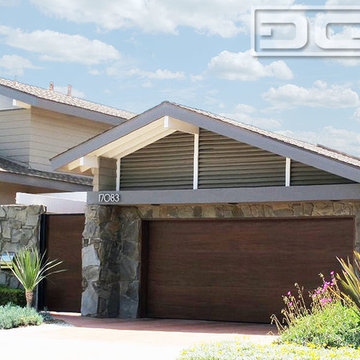 Orange County Modern Style Garage Door & Pivot Courtyard Gate