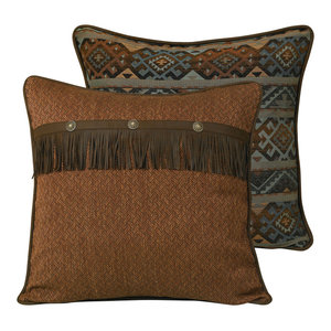 Dark Brown Reversible Faux Leather Euro Sham Contemporary Pillowcases And Shams By Your Western Decor