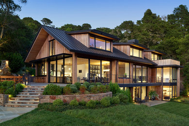 Inspiration for a transitional three-story exterior home remodel in San Francisco
