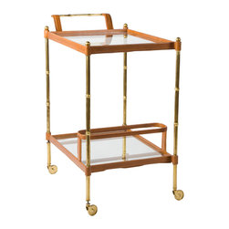 BAR CART BRASS / GLASS INLAY - Bar Carts
