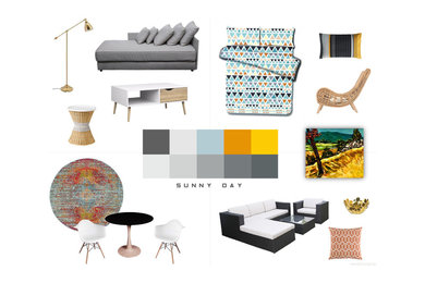 Home design - small contemporary home design idea in Other