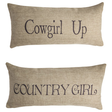 Cowgirl/Country Girl Rustic Pillow Country Signs and Quotes Indoor Outdoor