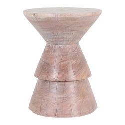 Pfeifer Studio - Kali Side Table, White Wash - Side Tables And End Tables