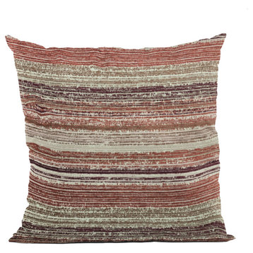 Plutus Multi-Color Stripe Luxury Throw Pillow, 24"x24"