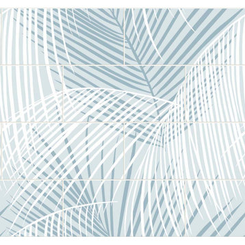 LN30712 Palm Tile Summer Skies Blue Coastal Self-Adhesive Vinyl Wallpaper