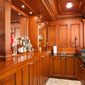 Custom Cabinets and Shelves Bar