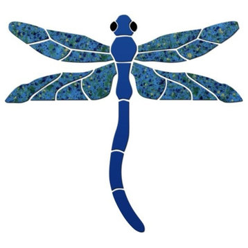 Dragonfly Ceramic Pool Mosaic - Royal Blue - 5"x5" 5"x5", Royal Blue