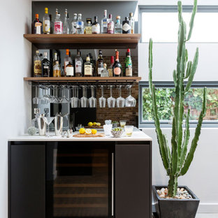 Contemporary home bar in London.