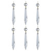 Clear Glass Spire Light Pendant 4in Total Length Set of 6