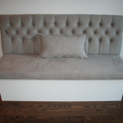 Custom Sectional Sof - Designer Fabric - Dining Benches