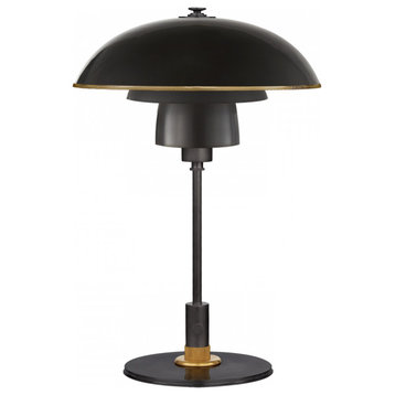 Whitman Desk Lamp, Bronze and Hand-Rubbed Antique Brass