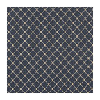 Navy Blue, Stitched Diamond Jacquard Woven Upholstery Fabric By The Yard