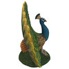 Peacock Plumage Garden Statue