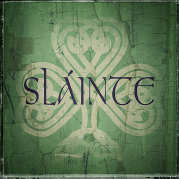 Slainte Cheers to the Emerald Isle Graphic Art on Wrapped Canvas