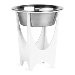 M3LD White Ella Pet Dish (Medium) - Pet Bowls And Feeding
