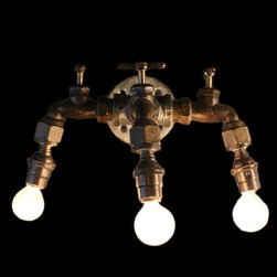 Industrial Triple Wall Sconce - Lighting