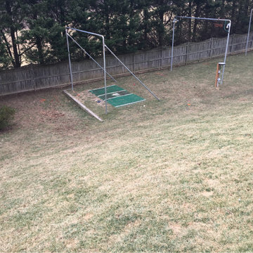 Backyard Slope Planting & Hardscaping | Before